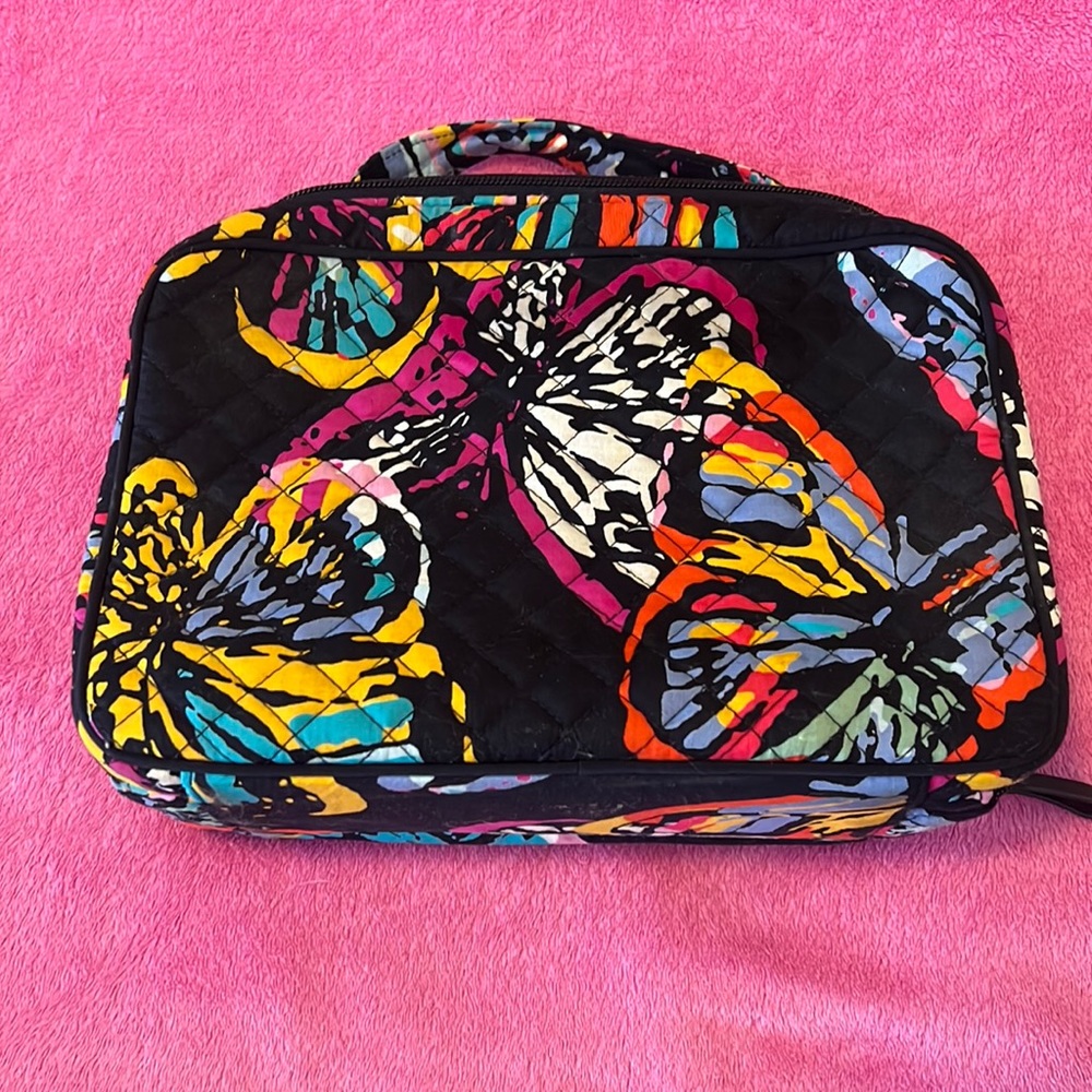 Vera Bradley butterfly print make up bag